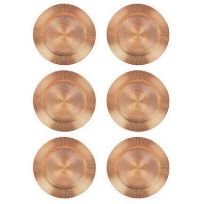 B&Q -  Rose GoldSet Of 6Mosaic Charger Plates