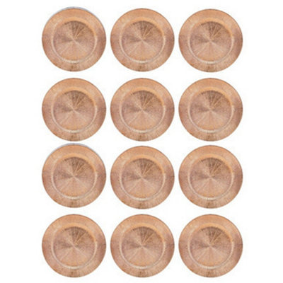 B&Q -  Rose GoldSet Of 12Blast Charger Plates