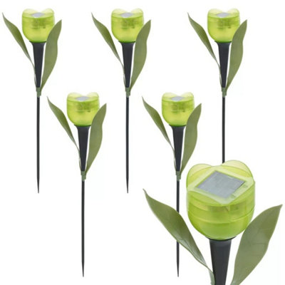 Urbn-Living GreenGarden Tulips Led Solar Lights Outdoor Yard Decor from B&Q