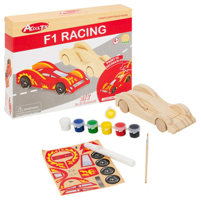 Urbn-Toys Wooden Race Car | Diy Construction Building Model Set For Kids - Image 3