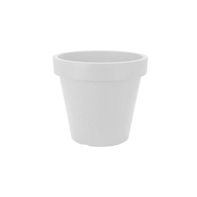 Urbn-Living White25Cm Round Plastic Flower Pot from B&Q