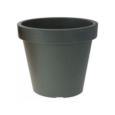 Urbn-Living Green30Cm Round Plastic Flower Pot from B&Q
