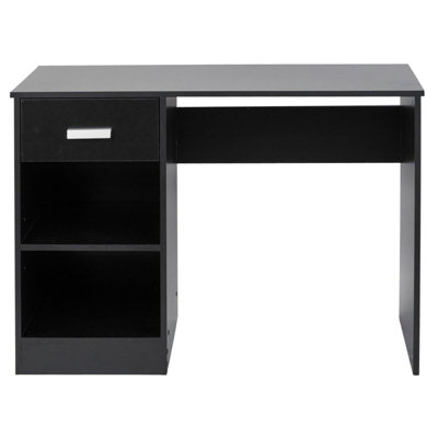 Urbn-Living Urbnliving Height 74Cm 1 Drawer Wooden Bedroom Computer Work Table Colour Black Office Desk Dressing Jewellery Unit from B&Q
