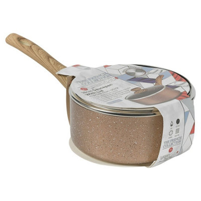 Urbn-Chef Urbn Chef 18Cm Diameter Ceramic Rose Gold Induction Sauce Pan Cookware from B&Q