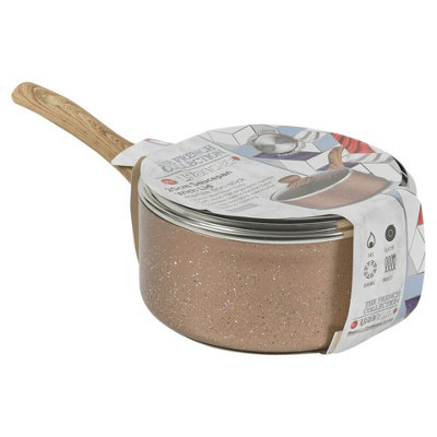 Urbn-Chef Urbn Chef 20Cm Diameter Ceramic Rose Gold Induction Sauce Pan Cookware from B&Q