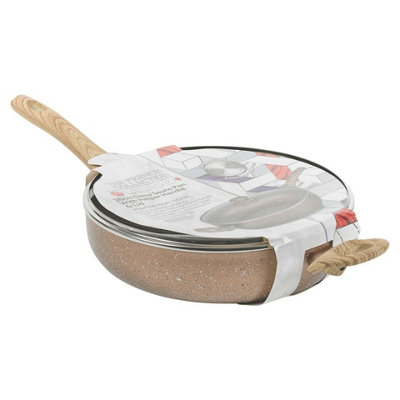 Urbn-Chef Urbn Chef 28Cm Diameter Ceramic Rose Gold Induction Deep Saute Pan Cookware from B&Q