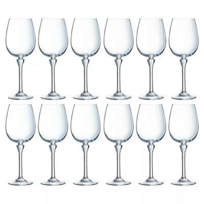 Urbn-Living Set Of 12450Ml Eclat Cristal Amarante Stemmed Wine Glasses from B&Q