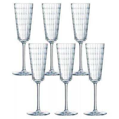 Urbn-Living Set Of 6170Ml Eclat Cristal D'arques Iroko Crystal Champagne Flute from B&Q