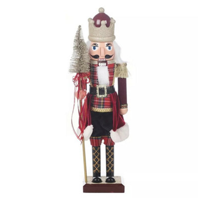 Urbn-Living 60Cm Tall Wooden Look Christmas Nutcracker Soldier from B&Q