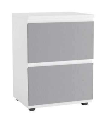 Urbn-Living WhiteGreySkagen Minimalist Chest Of 2 Drawers from B&Q