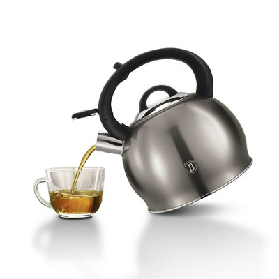 Urbn-Living Urbnliving Height 23Cm Berlinger Haus 3L Carbon Stainless Steel Whistling Kettle Metallic Electric Induction from B&Q