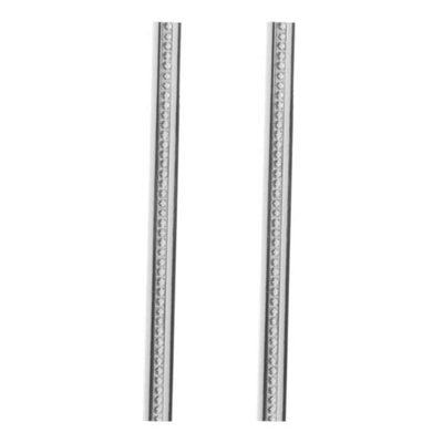 B&Q -  Set Of 2Short Silver Diamante Handle