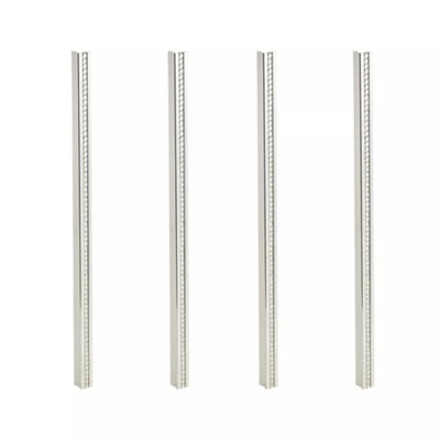 B&Q -  Set Of 4Long Silver Diamante Handle