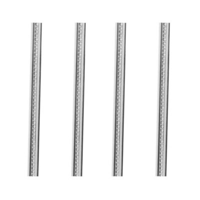 B&Q -  Set Of 4Short Silver Diamante Handle