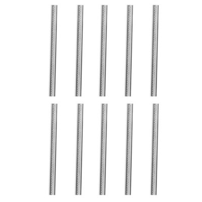 B&Q -  Set Of 10Short Silver Diamante Handle