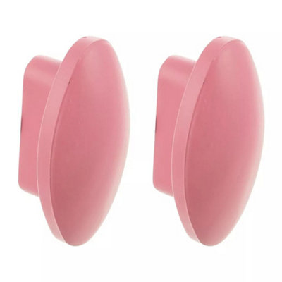 B&Q -  PinkSet Of 2Plastic Oval Door Knobs And Handles