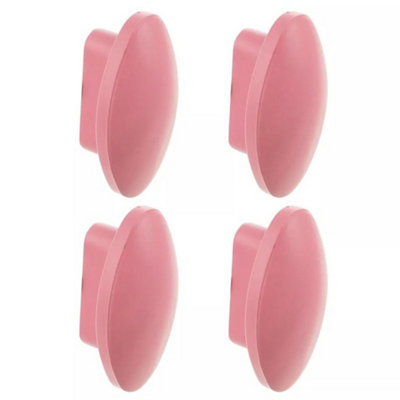 B&Q -  PinkSet Of 4Plastic Oval Door Knobs And Handles