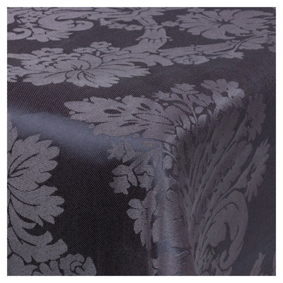 Urbn-Living Urbnliving 220X150Cm Damask Floral Jacquard Tablecloths Grey Rectangle Oblong Table Cloth Tableware Dining from B&Q