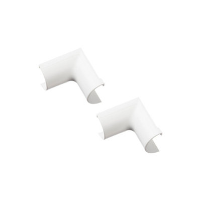 D-Line White 20mm X 10mm Internal 90° Plastic Trunking AnglePack Of 2 from B&Q