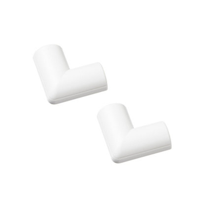 D-Line White 20mm X 10mm Flat 90° Plastic Trunking AnglePack Of 2 from B&Q