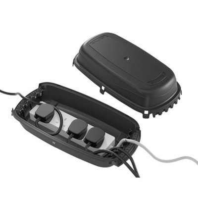 B&Q -  Outdoor Large Black Cable Tidy Unit
