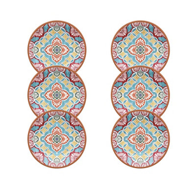 Purely Home Rio Corte Melamine Side PlatesSet Of 6 from B&Q