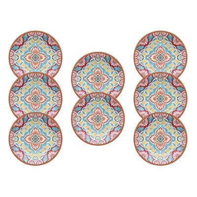 Purely Home Rio Corte Melamine Side PlatesSet Of 8 from B&Q
