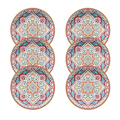 Purely Home Rio Corte Melamine Dinner PlatesSet Of 6 from B&Q
