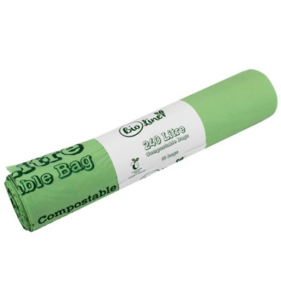 240L Bioliner Compostable Large Wheelie Bin Bin Liners1 Roll from B&Q