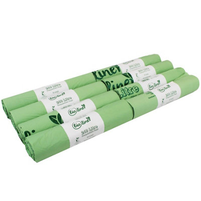 240L Bioliner Compostable Large Wheelie Bin Bin Liners8 Rolls from B&Q