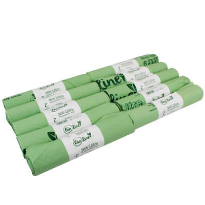240L Bioliner Compostable Large Wheelie Bin Bin Liners10 Rolls from B&Q