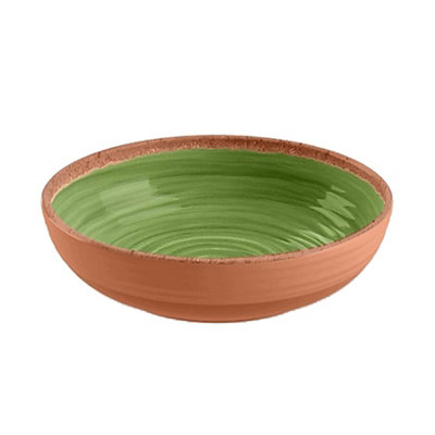 Purely Home Rustic Swirl Green Melamine Bowls from B&Q