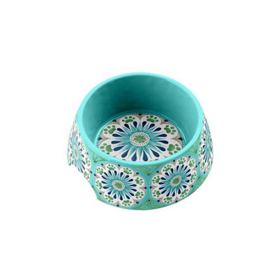 Purely Home Turquoise Medallion Melamine Pet BowlMedium Food Bowl For Dogs from B&Q