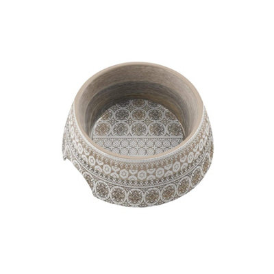 Purely Home Patterned Wood Effect Melamine Pet BowlMedium Food Bowl For Dogs from B&Q