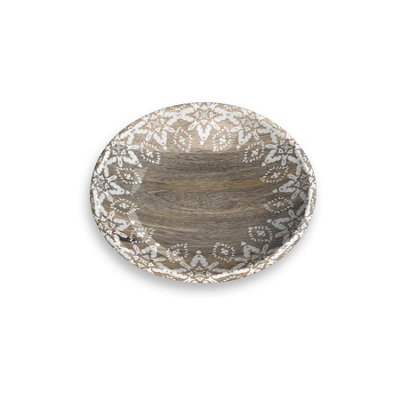 Purely Home Patterned Wood Effect Melamine Pet SaucerLow Small Food Bowl For Cats from B&Q