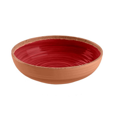 Purely Home Rustic Swirl Red Melamine BowlsSet Of 6 from B&Q