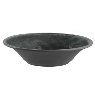 Purely Home Crackle Grey Melamine Low Bowl from B&Q