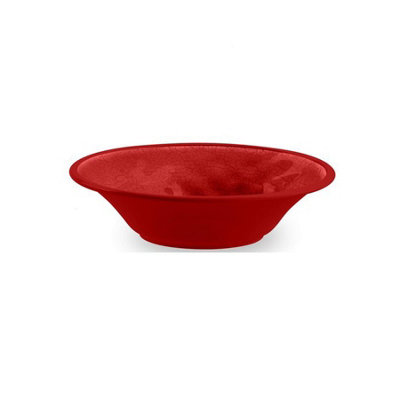Purely Home Crackle Red Melamine Low Bowl from B&Q