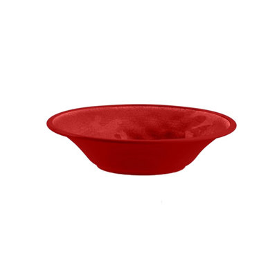 Purely Home Crackle Red Melamine Low BowlsSet Of 8 from B&Q