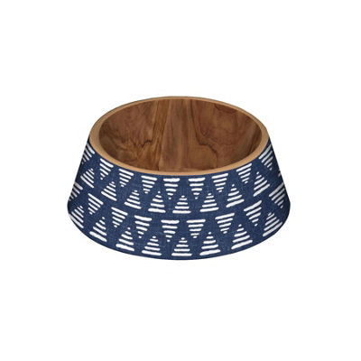 Purely Home Navy Tribal Melamine Pet BowlMedium Food Bowl For Dogs from B&Q