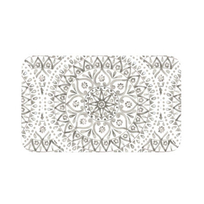 B&Q -  Taupe Boho Medallion Pet PlacematPlastic Mat For Pet Food Bowls