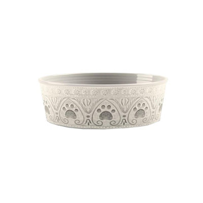 Purely Home Paw Print Melamine Pet BowlMedium Food Bowl For Dogs from B&Q
