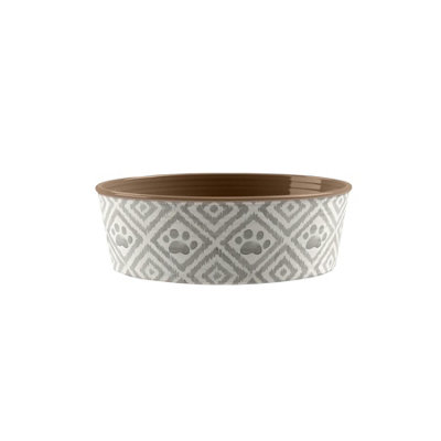 Purely Home Natural Paw Print Melamine Pet BowlSmall Food Bowl For Cats & Dogs from B&Q