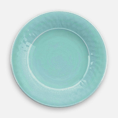 Purely Home Crackle Turquoise Melamine Side PlatesSet Of 2 from B&Q