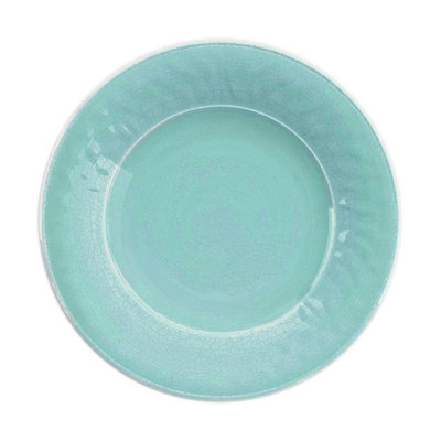 Purely Home Crackle Turquoise Melamine Side PlatesSet Of 4 from B&Q