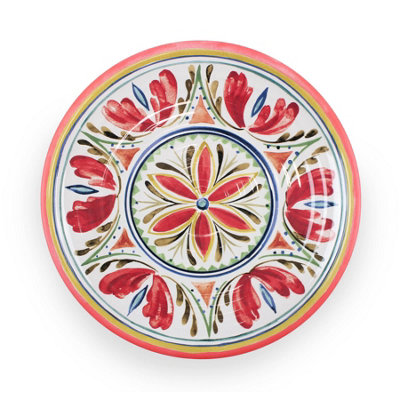 Purely Home Mediterranean Melamine Dinner PlatesSet Of 8 from B&Q