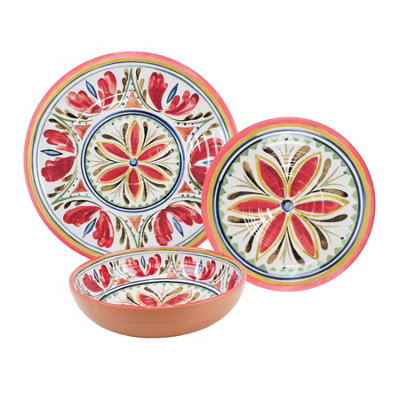 Purely Home Mediterranean 18 Piece Melamine Dinnerware Set from B&Q