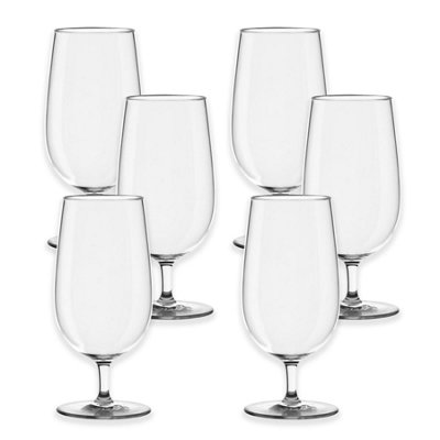 Purely Home Acrylic Stemmed Water Goblet GlassPlastic Picnic Camper GlassesSet Of 6 from B&Q