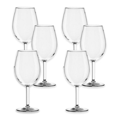 Purely Home Acrylic Large Wine GlassPlastic Picnic Camper GlassesSet Of 6 from B&Q