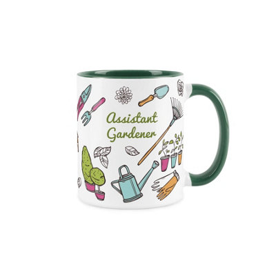 Purely Home Assistant Gardener MugGardening White & Dark Green Coffee/tea Gift 11Oz from B&Q